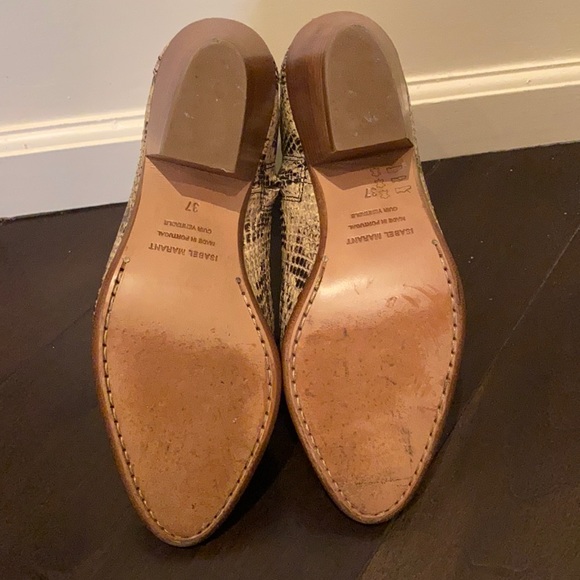Isabel Marant Dacken snakeskin booties size 7 - Picture 2 of 5